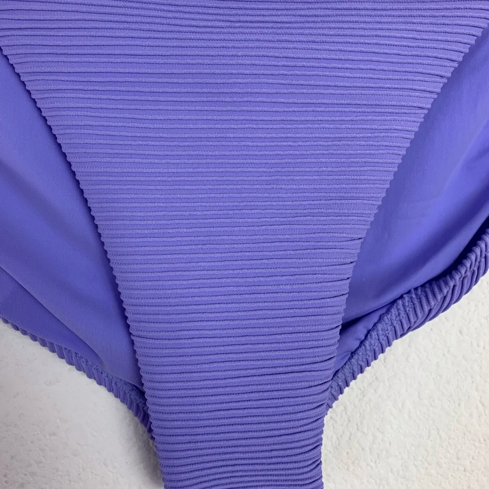 Red Carter Lilac Ribbed Hipster Bikini Bottoms Sz L/10